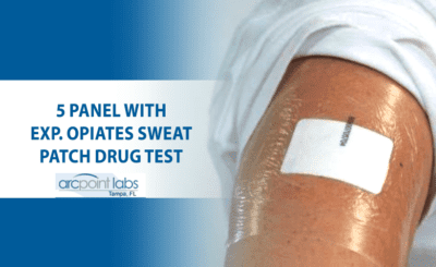 5 panel with exp. opiates sweat patch drug test